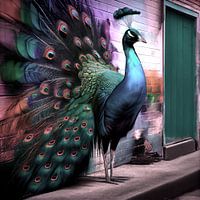 Street peacock pastel