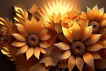 Zonnebloemen van Jörg B. Schubert