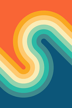 Ein lebhafter, abstrakter Hintergrund im Retro-Stil