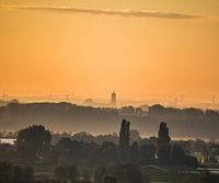 Uitzicht op Arnhem in de vroege ochtend