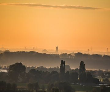 Uitzicht op Arnhem in de vroege ochtend