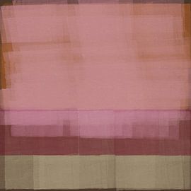 Pink, wine red.Abstract colorful painting inspired by Mark Rothko by Dina Dankers