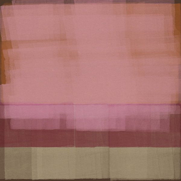 Roze, wijnrood.abstract kleurrijk schilderij geïnspireerd door Mark Rothko van Dina Dankers
