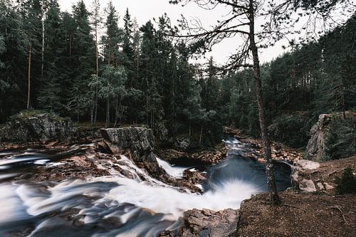 Brattfallet waterfall in Sweden