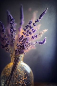 Lavender In A Sparkling Vase by treechild .