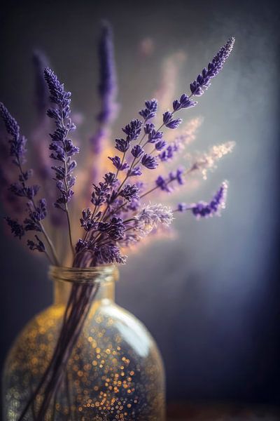 Lavendel in een sprankelende vaas van Treechild
