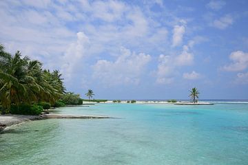 Het strand van de lagune van Frank's Awesome Travels