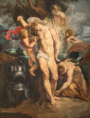Sint Sebastiaan genezen door engelen, Pieter Paul Rubens