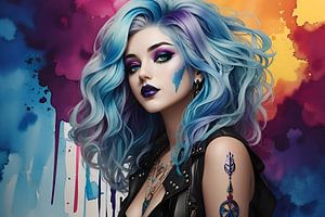 Blue haired and sexy I