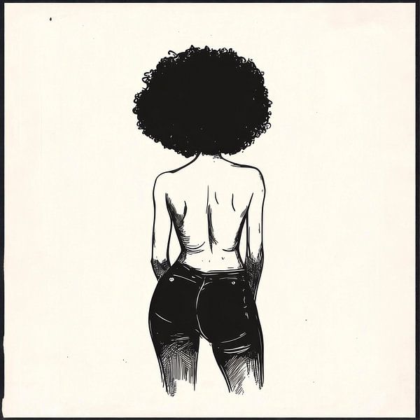Rear view of a strong woman by Poster Art Shop