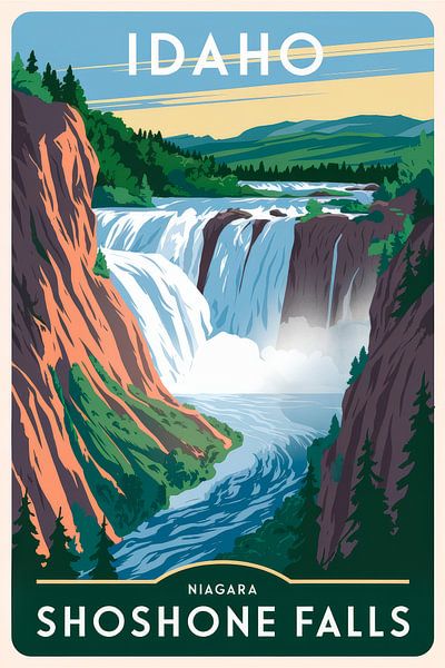 Idaho Vintage Travel Poster by Poster Art Shop