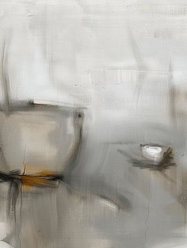 Modern en abstract in neutrale kleuren, Japandi stijl