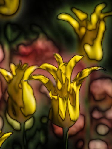 Surrealistische Tulpen