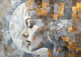 Gezicht van Abstract Schilderij