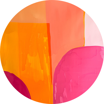 Oranje Roze Abstract van Gypsy Galleria