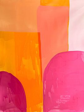 Oranje Roze Abstract van Gypsy Galleria