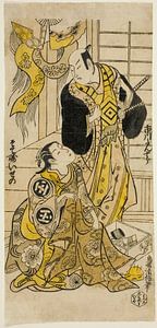 Torii Kiyomasu II - The Actors Ichikawa Danjuro II and Sodesaki Iseno...