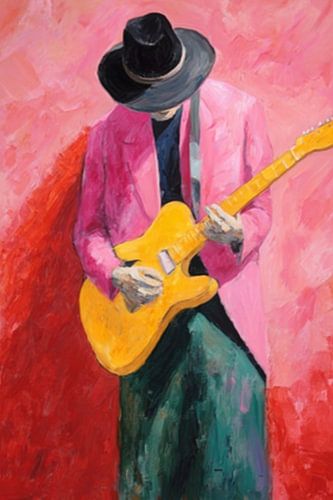 Guitarist in Red Coat