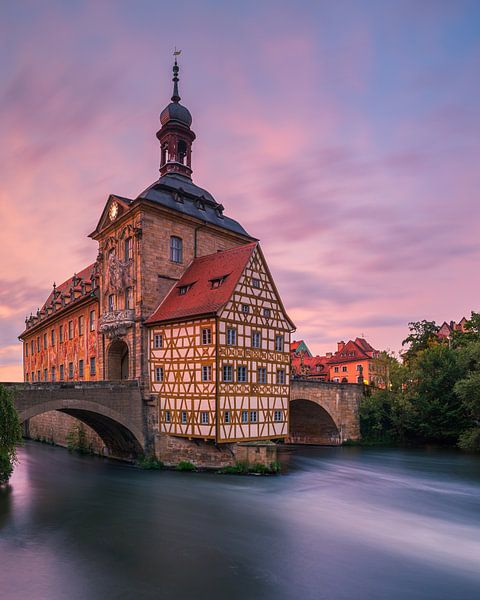 Sunset at the old town hall in Bamberg, Bavaria, Germany by Henk Meijer Photography