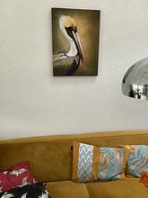 Photo de nos clients: Portrait d'un pélican sur Diana van Tankeren, sur toile