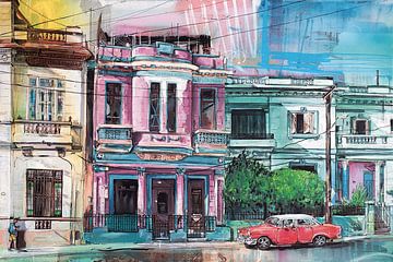 Havana, Cuba schilderij