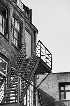 Fire escape at the back of a building by Edsard Keuning