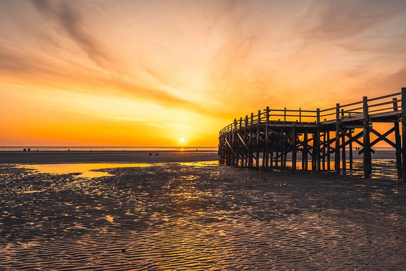 Coucher de soleil à Sankt Peter-Ording par Catrin Grabowski