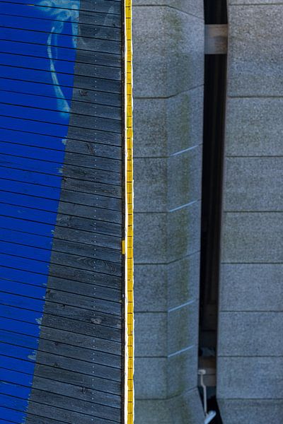 Urban Scene abstract yellow and blue by Lima Fotografie