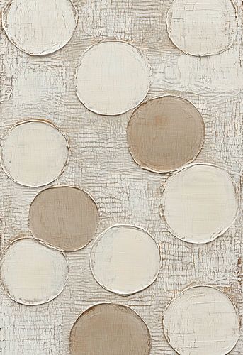 Cercles organiques dans les tons de terre et la texture