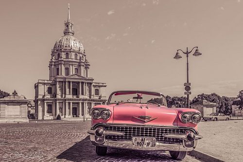 classic old Cadillac in Paris old look