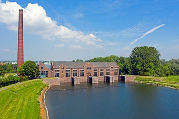 Luftaufnahme des Woudagemaals bei Lemmer in Friesland von Eye on You