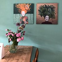 Klantfoto: 2019-01 "I paint my own reality" -Frida- van Kris Stuurop, op canvas