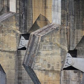 A dam in the river Douro, Portugal by Ed de Cock