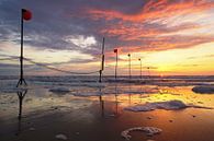 Sunset at the beach  van Dirk van Egmond thumbnail