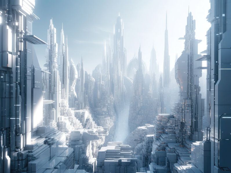 Abstract Architectural Melodies: A Symphony of Cityscapes by Eva Lee