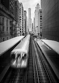 Ankunft mit der Chicagoer U-Bahn am Bahnhof. von Joris Vanbillemont