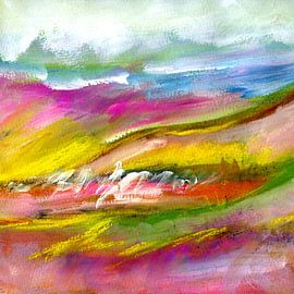 Flüchtig - liebliche Landschaft von Claudia Gründler