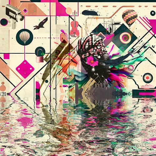ComplexCity, een mixed media werk onder water