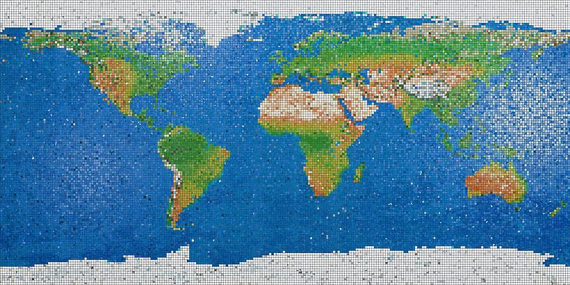 World Map Mosaic by Frans Blok - photos, art and other wall decoration