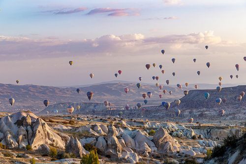 Hot air balloons over Turkey