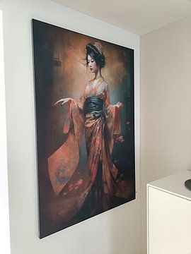 Klantfoto: Geisha, in pose van Carla van Zomeren