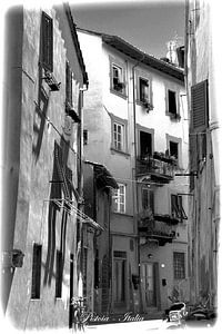 Schwarz & Weiß italienische Straße in Pistoia Italia
