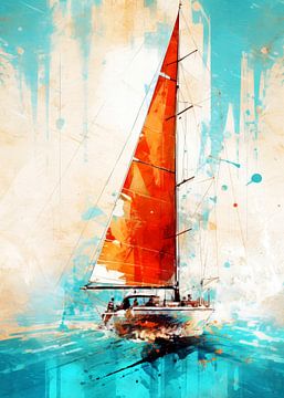 Sailing sport art #sailing #yacht by JBJart Justyna Jaszke