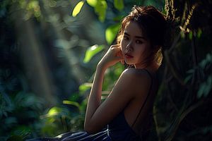 malerische japanische Frau Asien