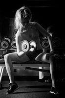 Blondine beim Workout
