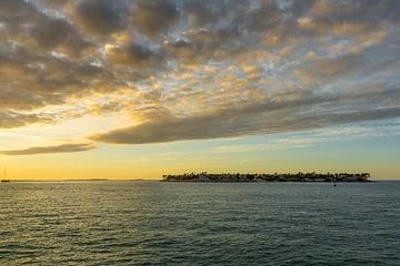 USA, Florida, Orange fantastic sunset over sunset key from mallory square by adventure-photos