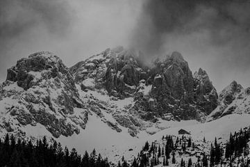 Wilder Kaiser Ellmau  Zwartwit van Bart Tummers Fotografie