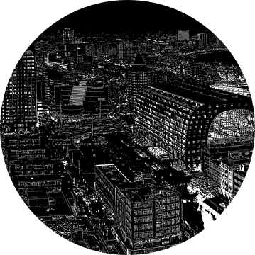 Panorama Rotterdam van Rene Ladenius Digital Art