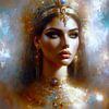Cleopatra portret in gouden majesteit en schoonheid van A.D. Digital ART