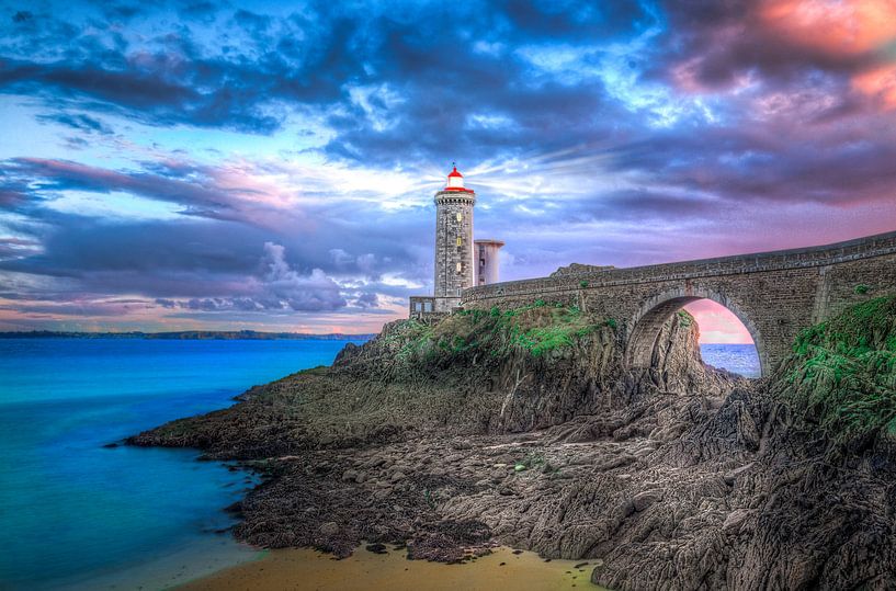 Vuurtoren  Phare du Petit Minou Bretagne Frankrijk van Rens Marskamp